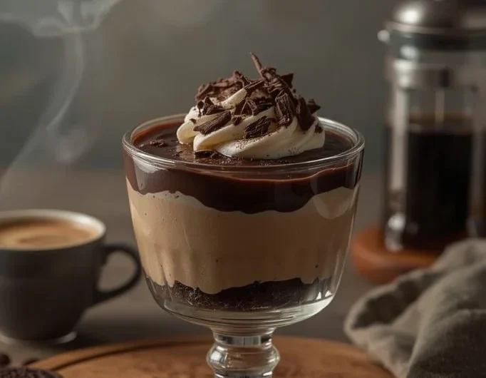 Eggless Mocha Biscuit Pudding Recipe- A Delightful No-Bake Dessert