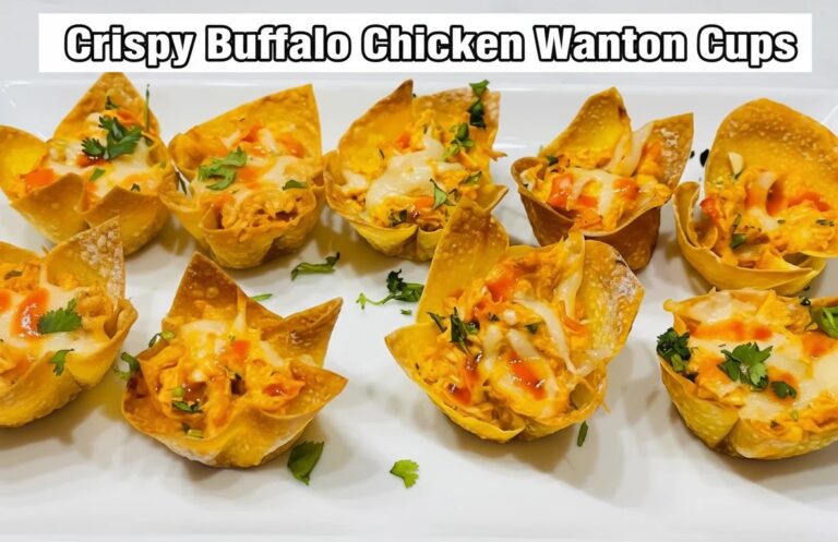 Crispy Buffalo Chicken Wonton Cups
