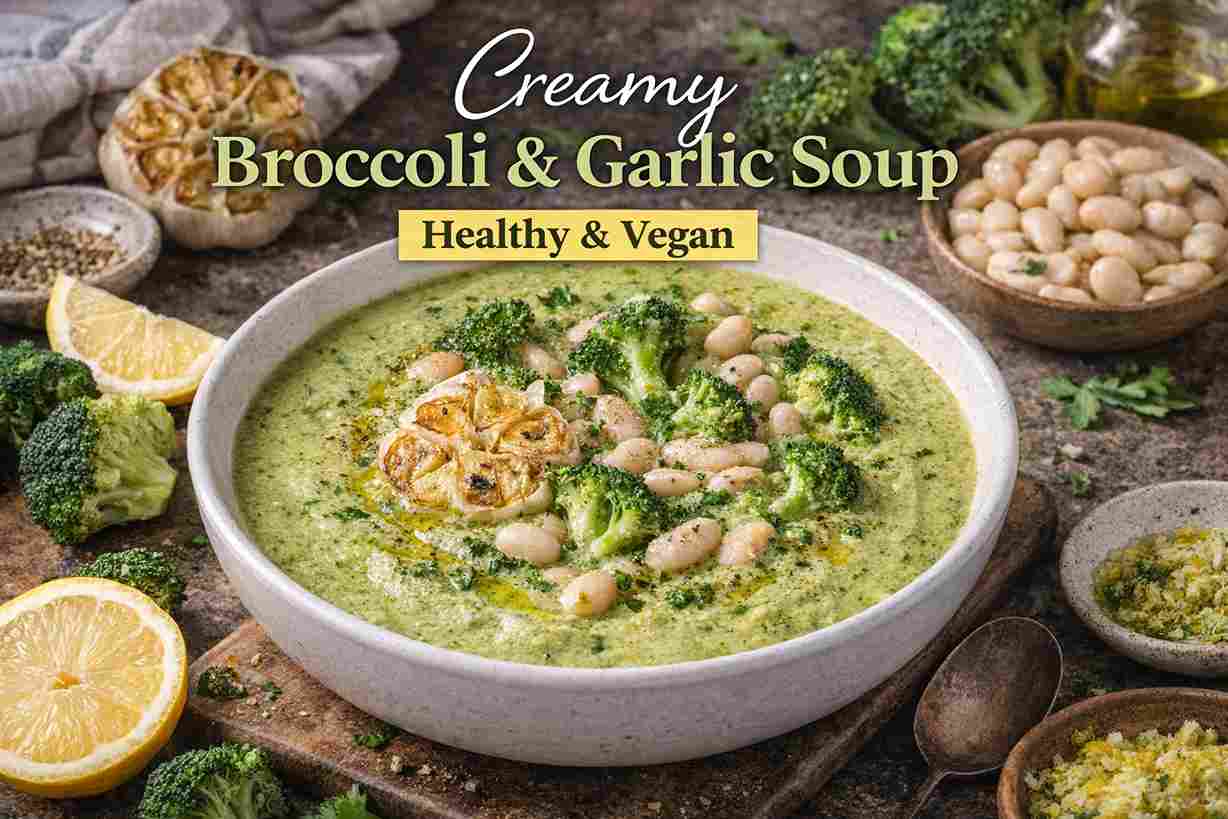Creamy Broccoli and Garlic Soup