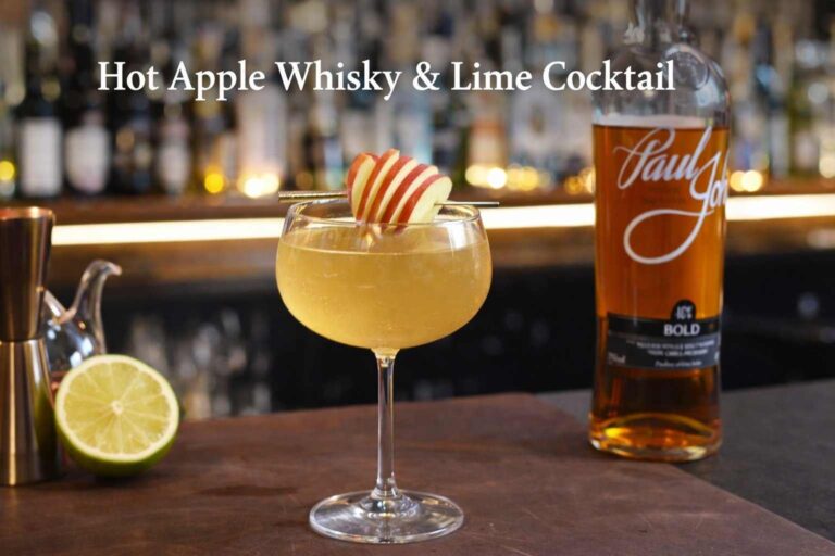 Hot Apple Whisky & Lime Cocktail