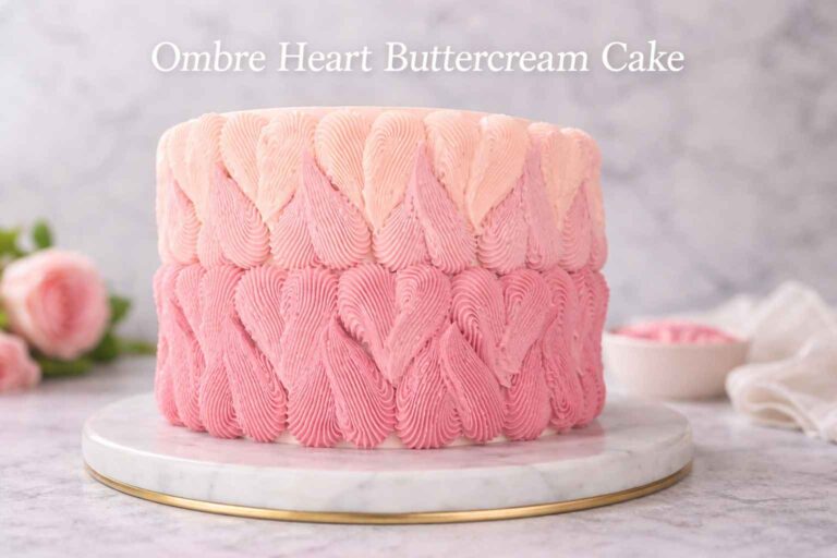 Ombre Heart Buttercream Cake