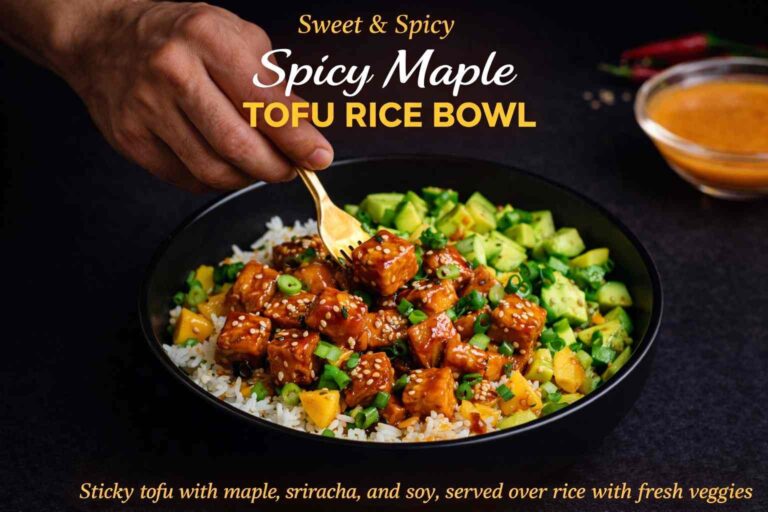 Spicy Maple Tofu Rice Bowl