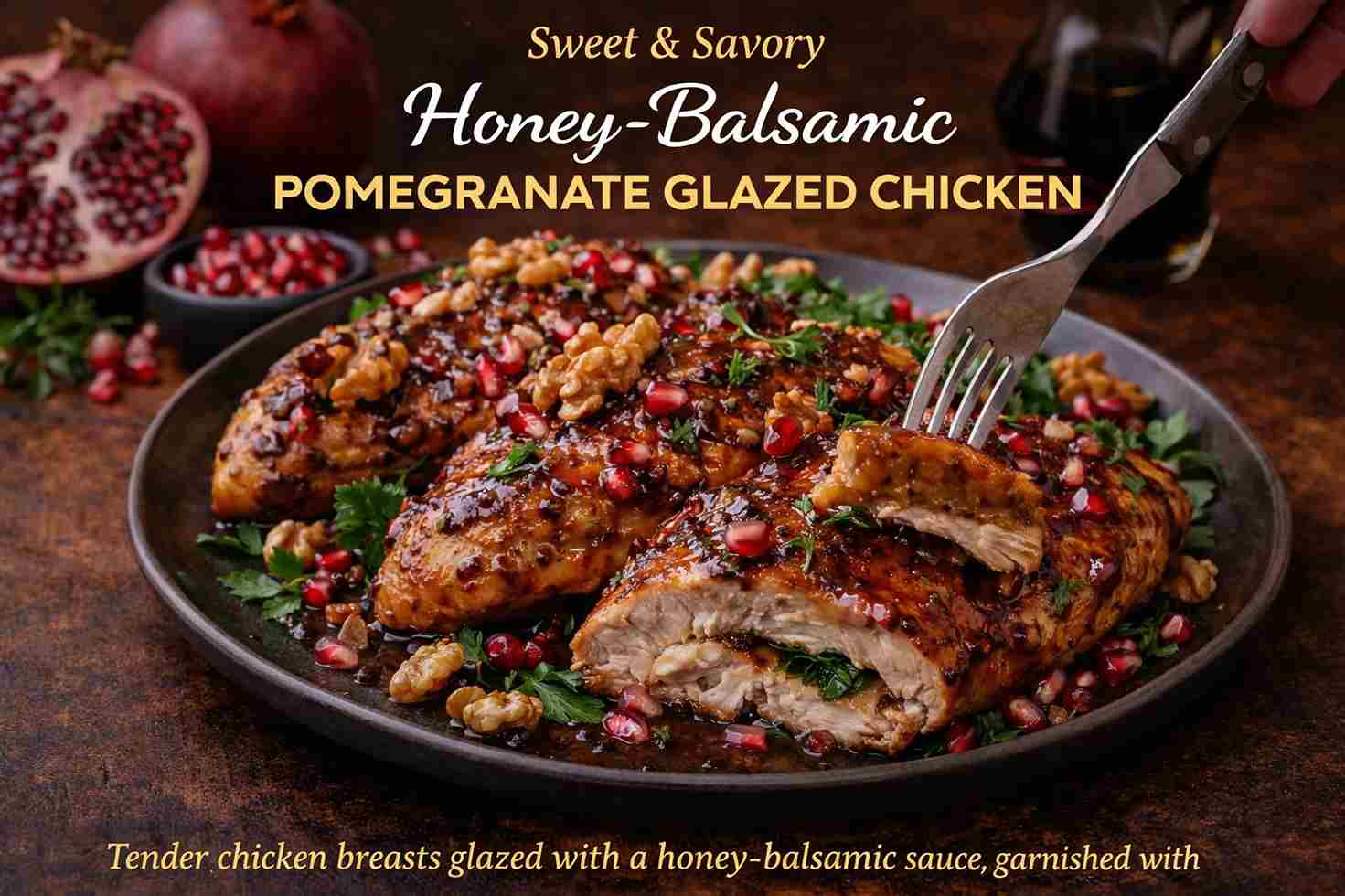 Honey-Balsamic Pomegranate Glazed Chicken