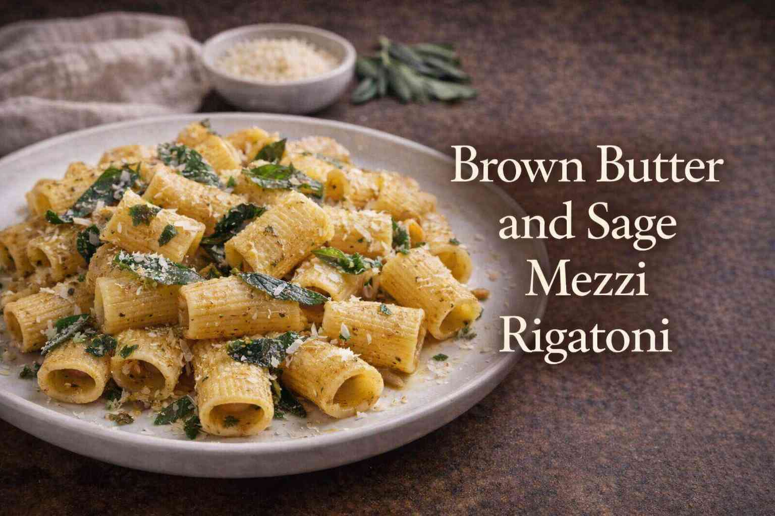 Brown Butter and Sage Mezzi Rigatoni