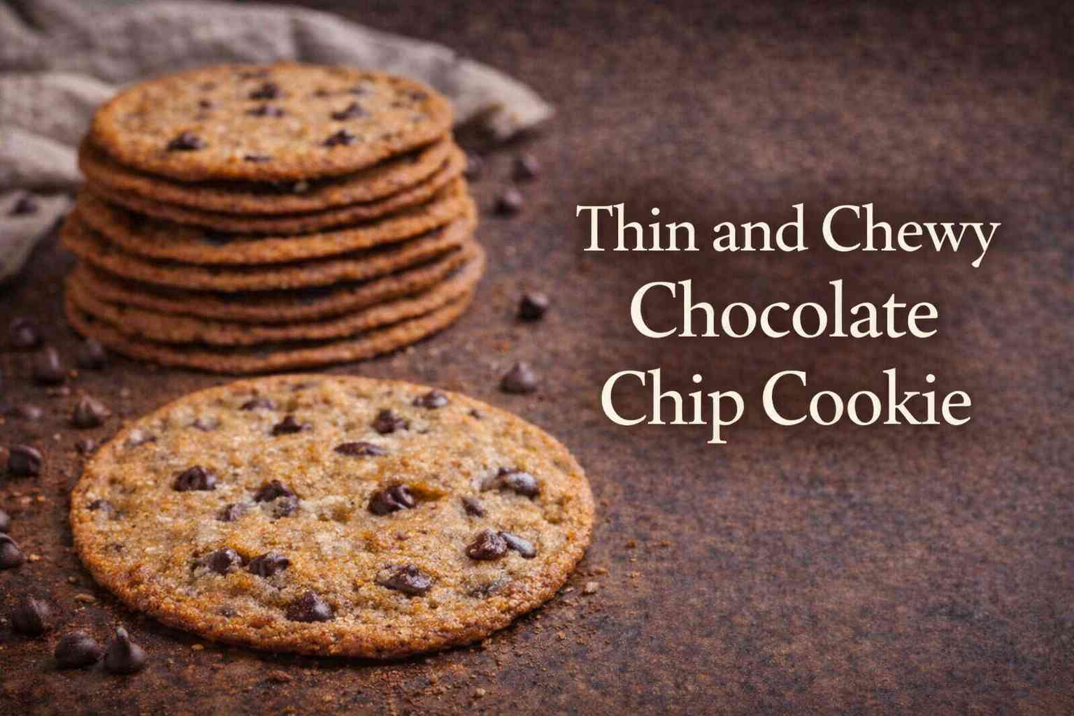 Thin and Chewy Chocolate Chip Cookie Recipe