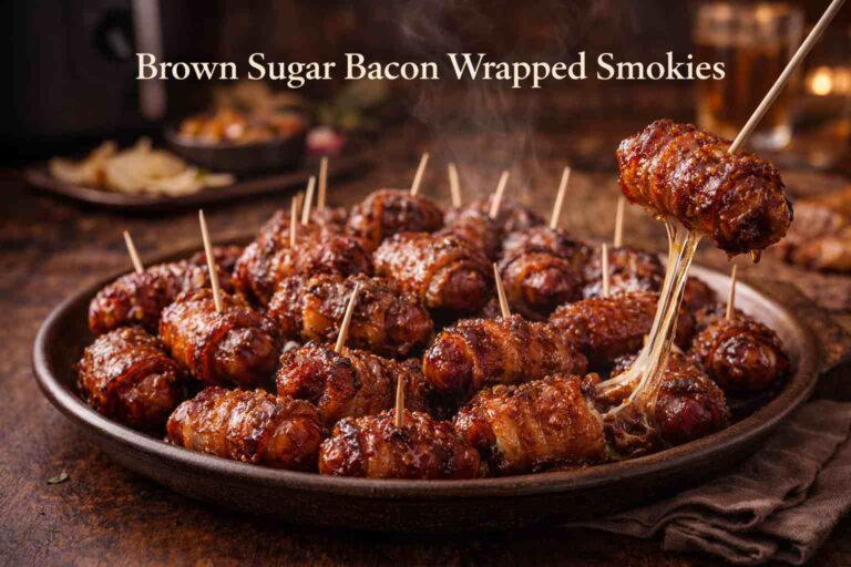 Brown Sugar Bacon-Wrapped Smokies