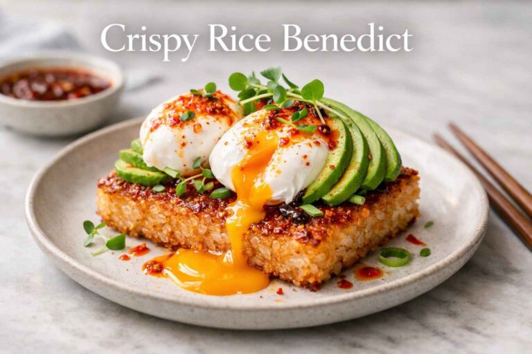 Crispy Rice Cake Benedict
