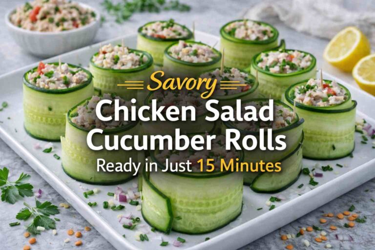 Savory Chicken Salad Cucumber Rolls— Ready in Just 15 Minutes