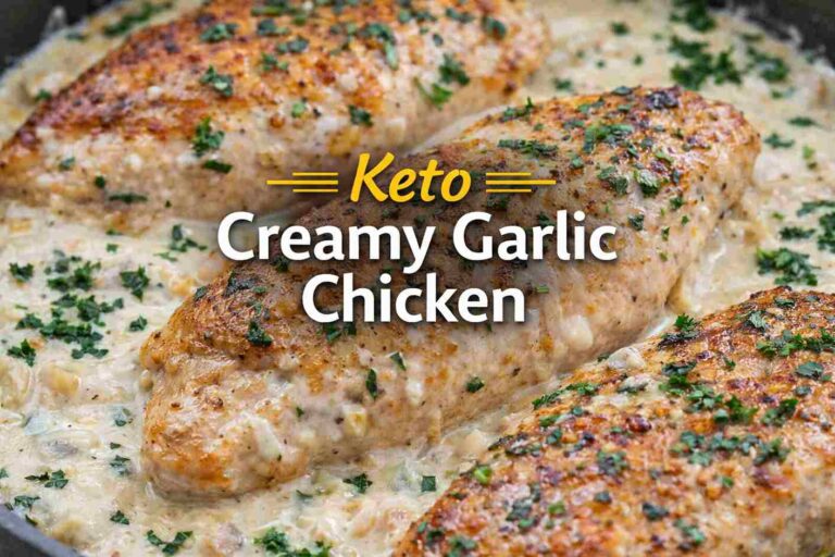 15-Minute Keto Creamy Garlic Chicken