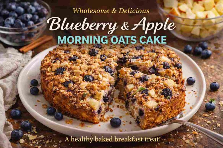 Blueberry & Apple Morning Oats Cake