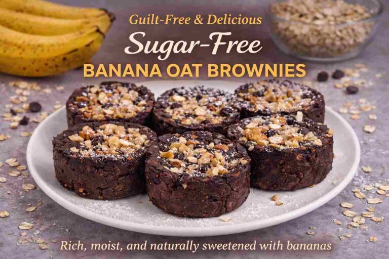 Sugar-Free Banana Oat Brownies