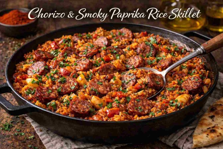 Chorizo & Smoky Paprika Rice Skillet