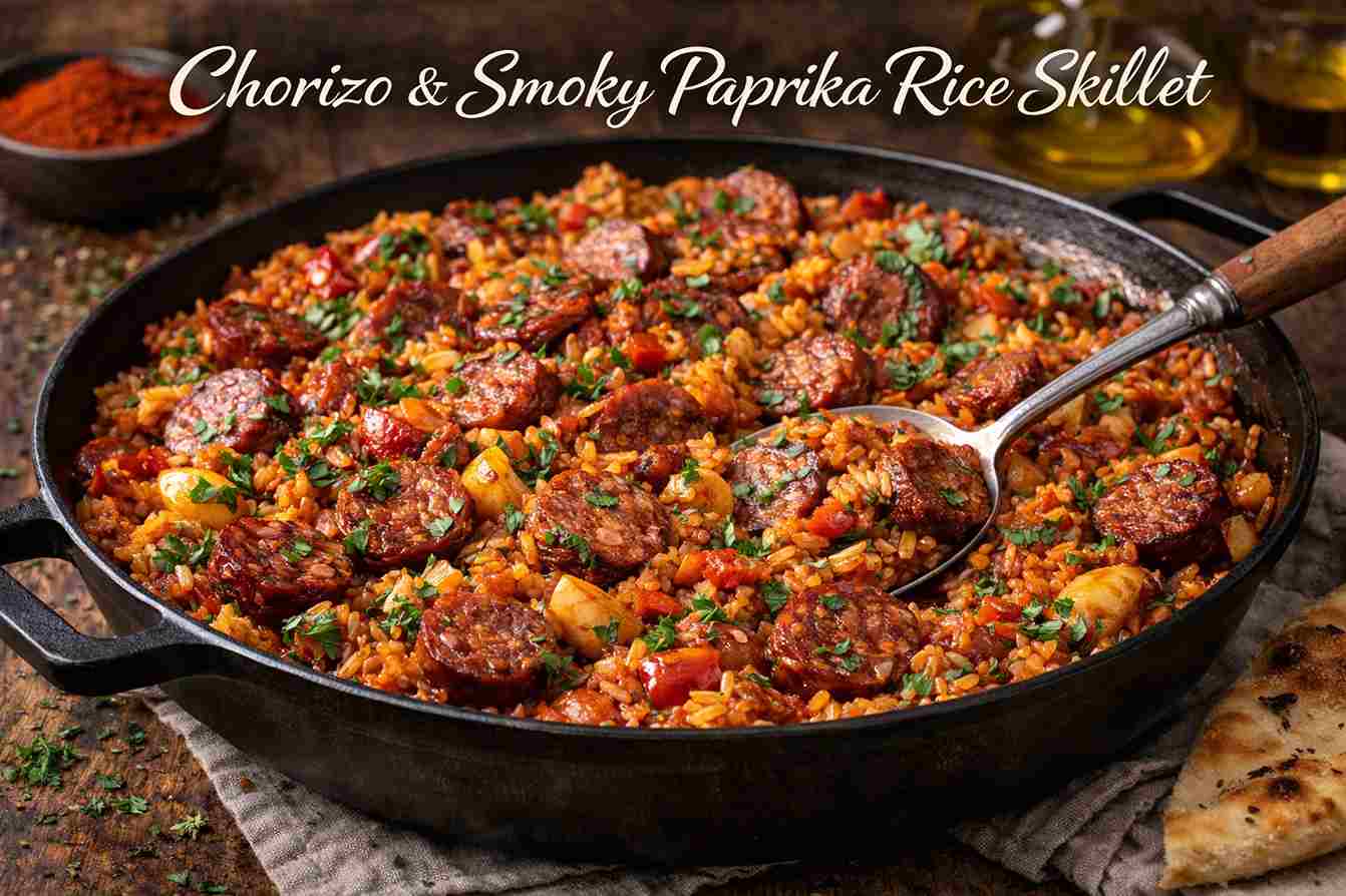Chorizo & Smoky Paprika Rice Skillet