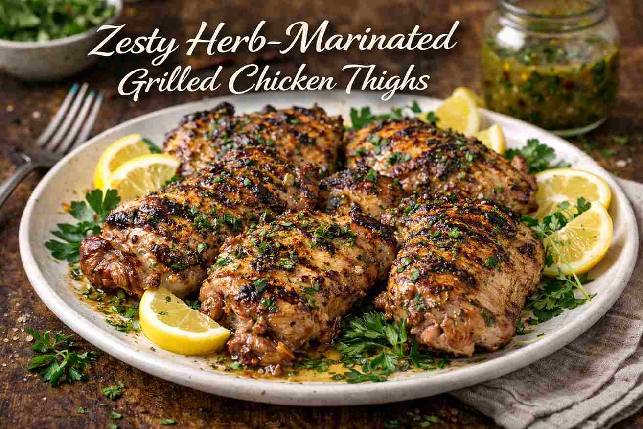 Zesty Herb-Marinated Grilled Chicken Thighs