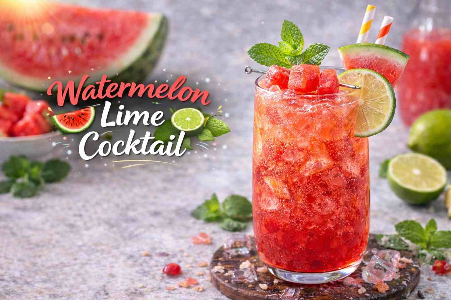 Watermelon Lime Mocktail Recipe