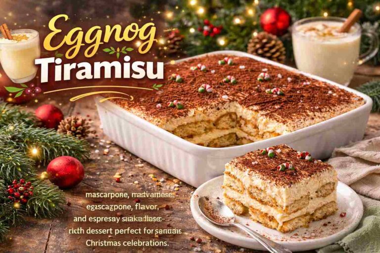 Lighter Eggnog Tiramisu