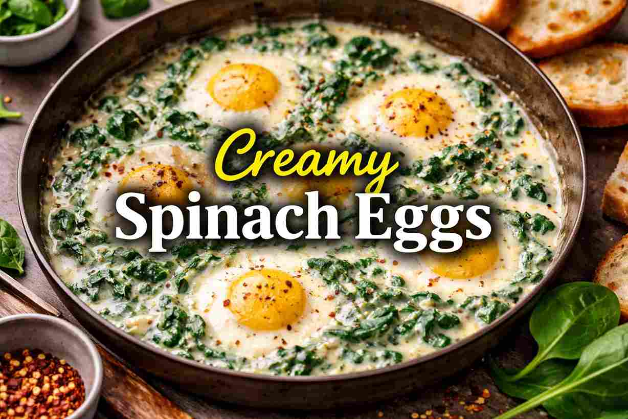 Creamy Spinach Eggs