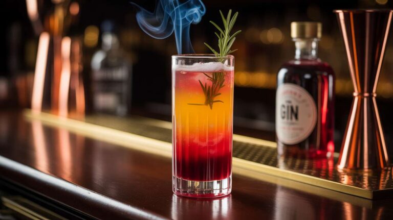 Blood Orange & Smoked Rosemary Gin Fizz : The Ultimate Winter Cocktail