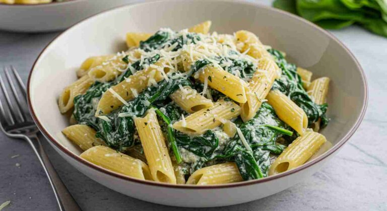 20-Minute Creamy Spinach and Ricotta Pasta
