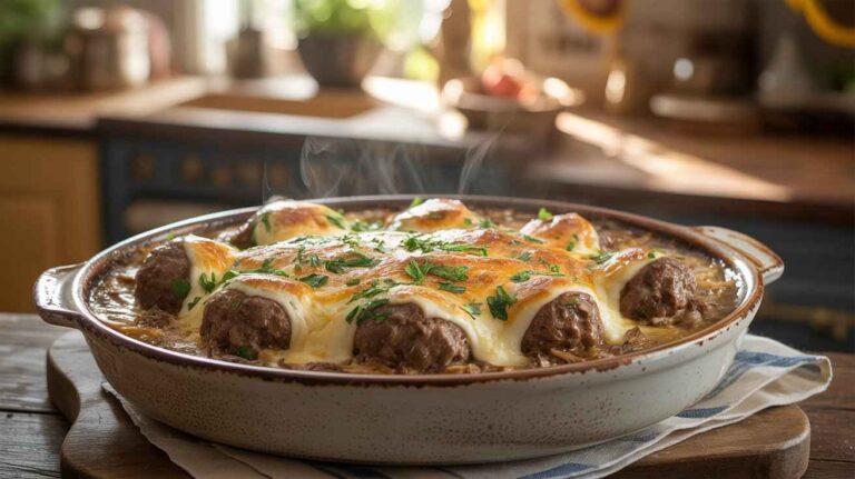 Beef Meatballs with Creamy Mushroom Sauce — The Turkish Comfort Bake That Never Fails to Impress