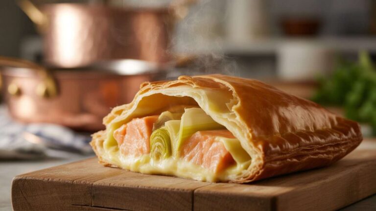 Salmon and Leek Puff Pastry — A Golden, Flaky Parcel That Looks Impressive and Tastes Extraordinary