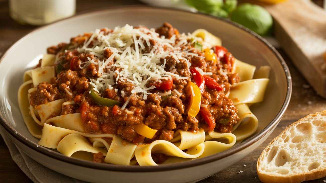 Sausage and Pepper Bolognese