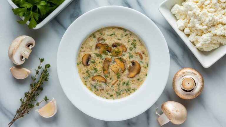 Cottage Cheese Mushroom Soup — Creamy, Protein-Rich, and Lighter Than You Think