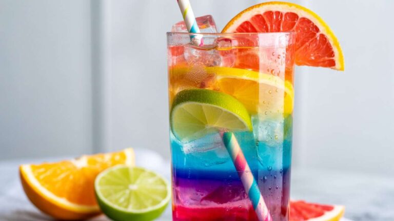 Citrus Rainbow Float – A Bright, Bubbly Ice Cream Drink