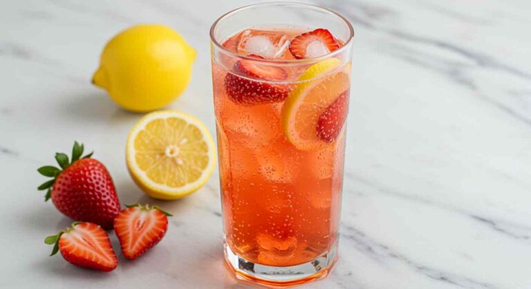 5-Min Sparkling Strawberry Lemonade