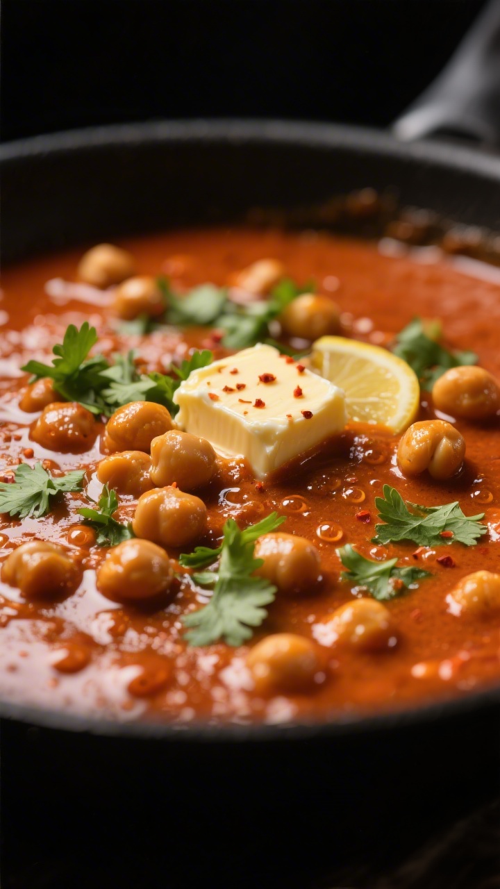 Close-up detail of finish: Ultra-tight macro of the final stir—vegan butter and lemon juice just a