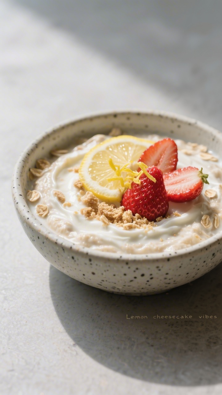 Final dish presentation: Elegant café-style plating of “Lemon cheesecake vibes” variation—Str