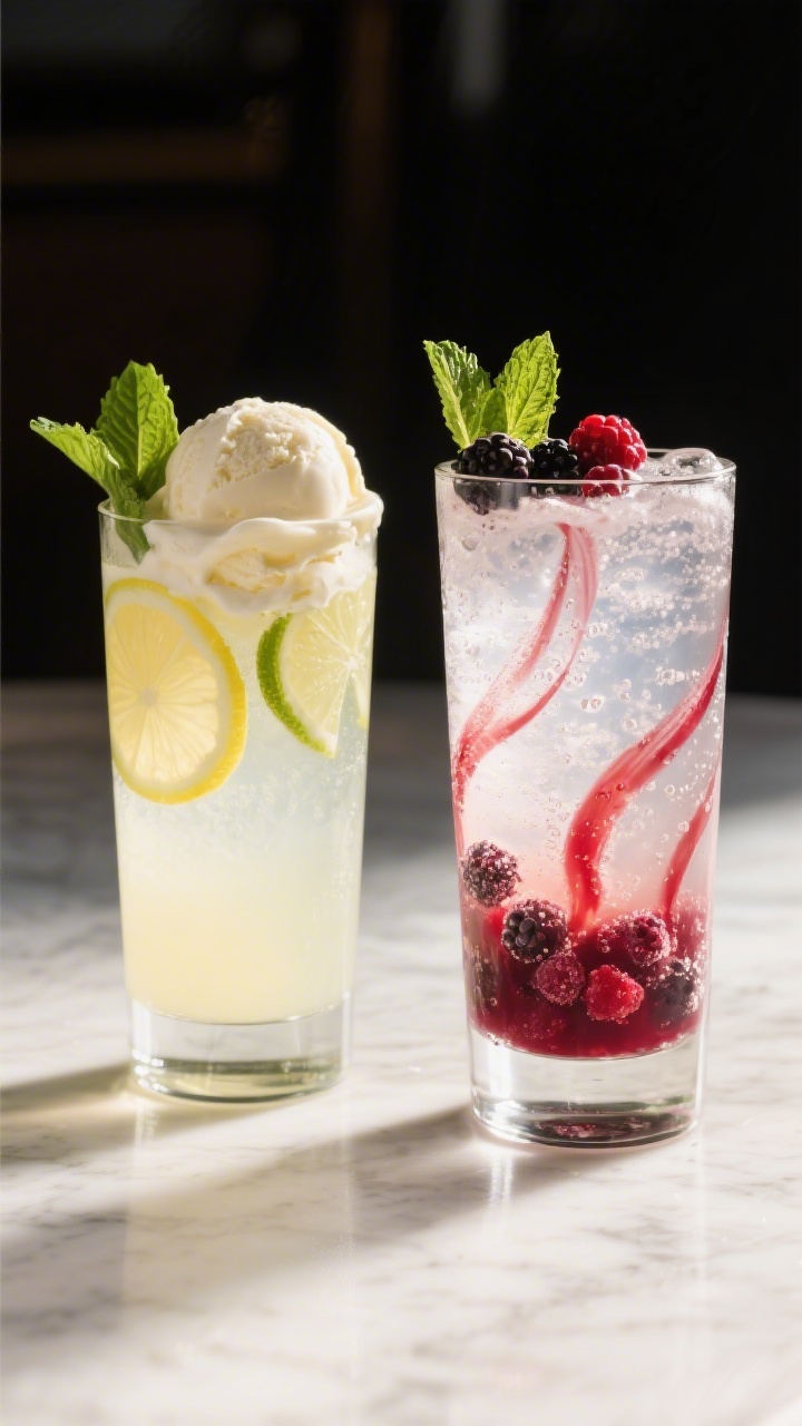 Final dish presentation: Two variations side by side for visual contrast—one classic with lemon-li