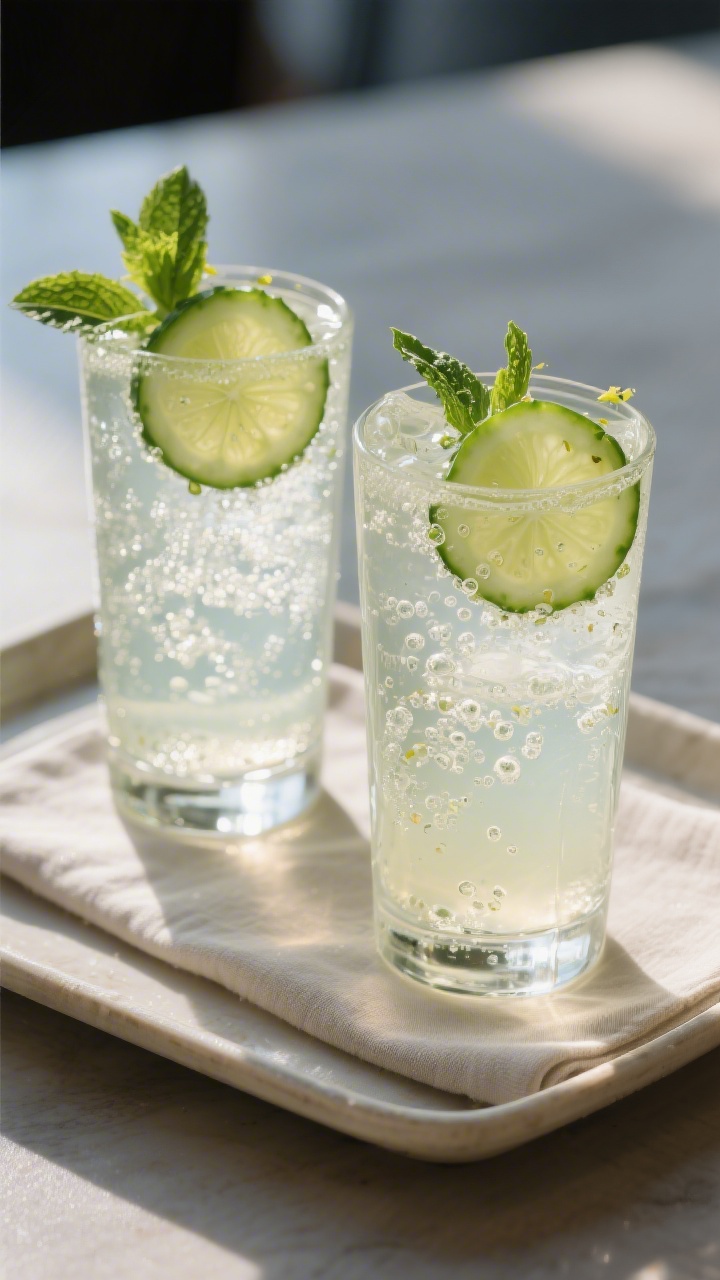 Final presentation: Restaurant-quality hero shot at a slight 45-degree angle of two perfectly poured