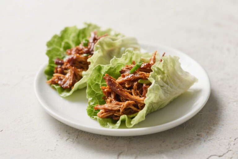 BBQ Pulled Pork Lettuce Wraps – Fresh, Saucy, and Easy