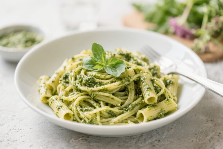 10-Min Spring Green Pesto Pasta – Bright, Fresh, and Weeknight-Easy