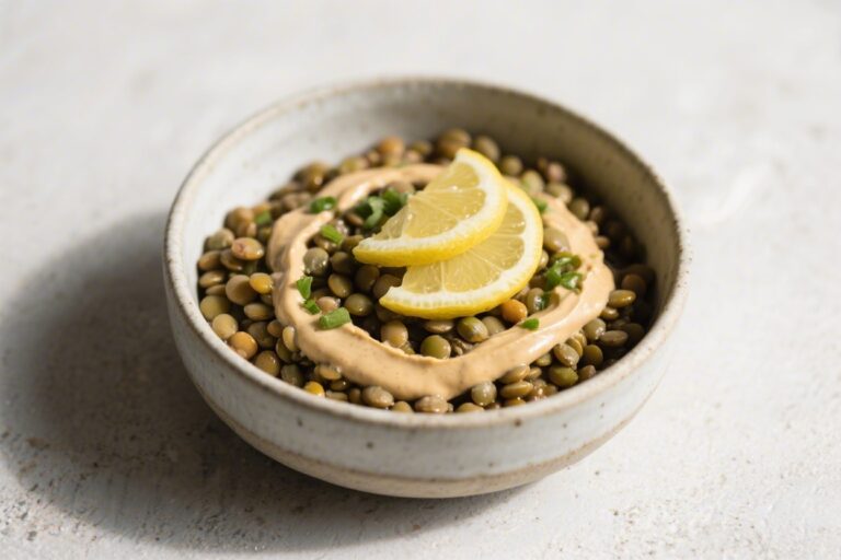 Lemon Tahini Lentil Bowl – Bright, Creamy, and Satisfying