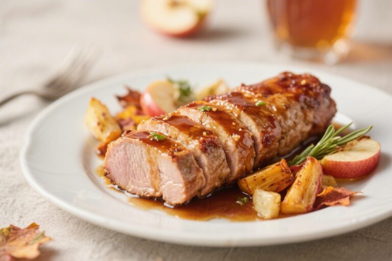 Apple Cider Glazed Pork Tenderloin (Fall Meets Summer) – Juicy, Bright, and Comforting