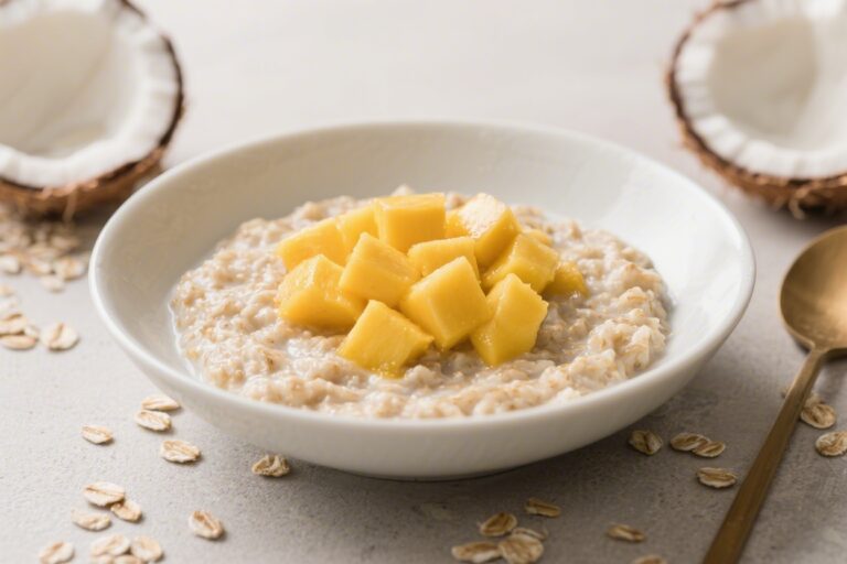 Mango Coconut Oatmeal – A Bright, Tropical Breakfast Bowl
