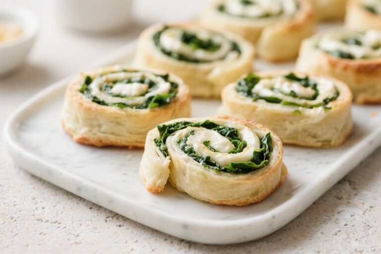 Mozzarella Spinach Pinwheels – Easy, Cheesy, Crowd-Pleasing Bites