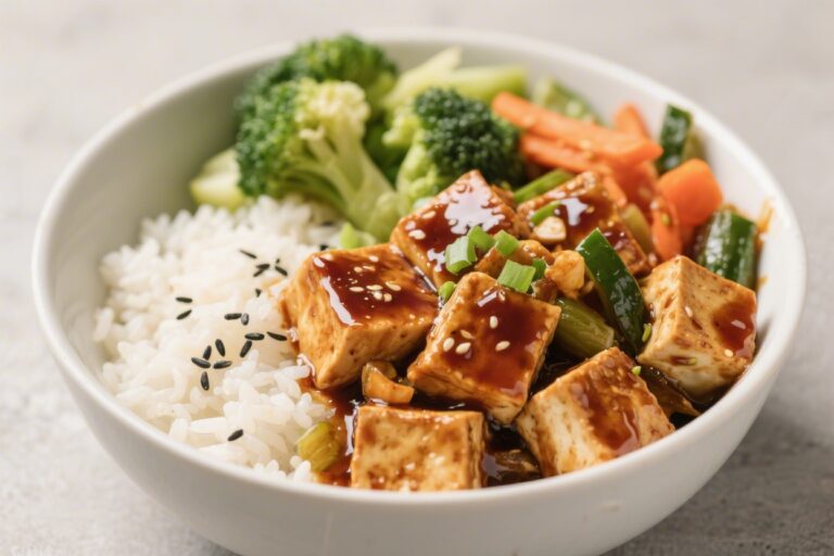 Quick Teriyaki Tofu and Veggie Rice Bowl – A Weeknight Favorite