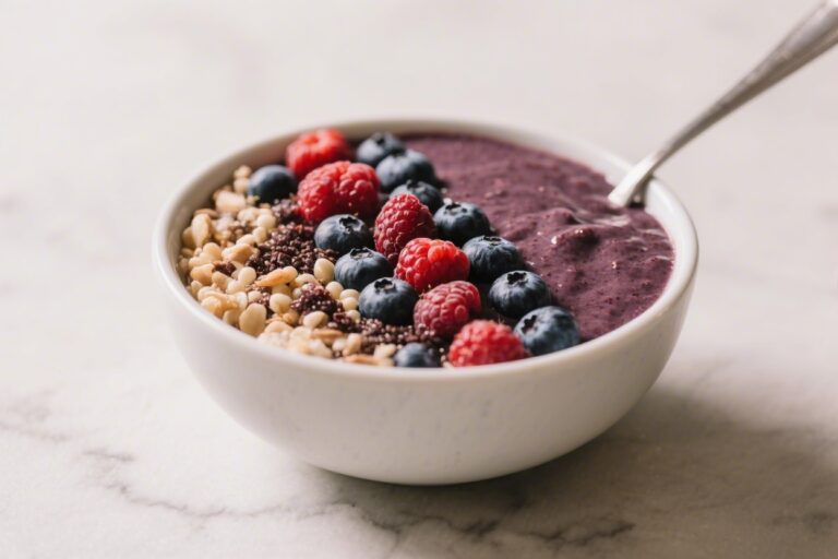 Mixed Berry Acai Bowl Smoothie – Bright, Refreshing, and Packed With Antioxidants