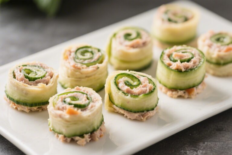 Tuna Cucumber Pinwheels – Fresh, Crunchy, and Easy