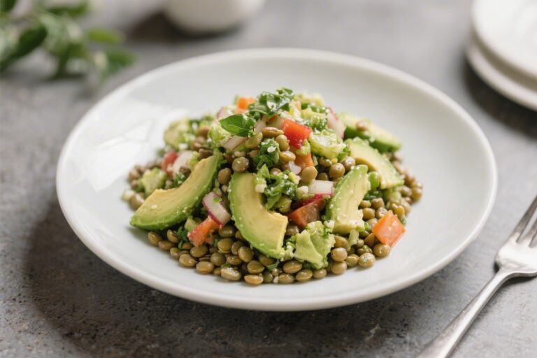 Lentil Avocado Salad – Fresh, Hearty, and Satisfying