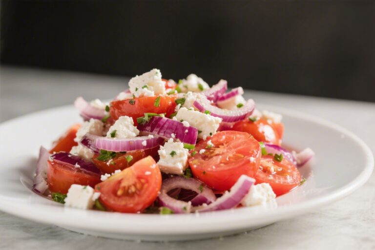 5-Min Tomato and Red Onion Salad with Feta – Fresh, Fast, and Flavor-Packed
