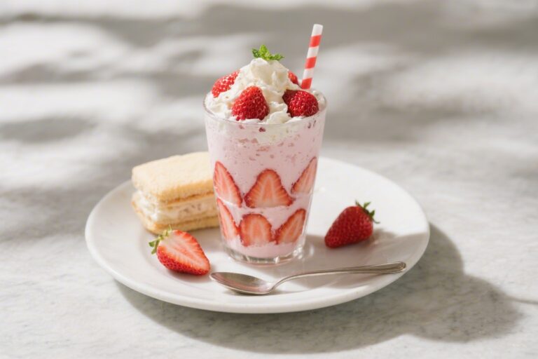 Strawberry Shortcake Float – A Sunny, Bubbly Twist on a Classic