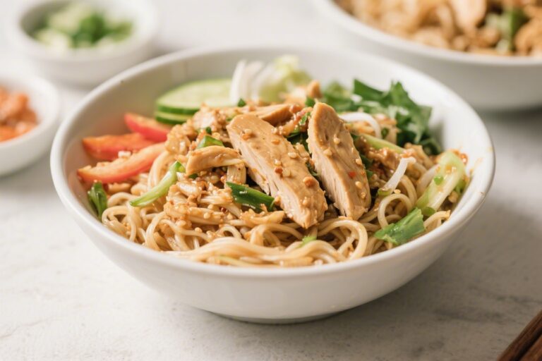 20-Min Thai Peanut Chicken Noodle Bowls – Fast, Flavor-Packed Comfort