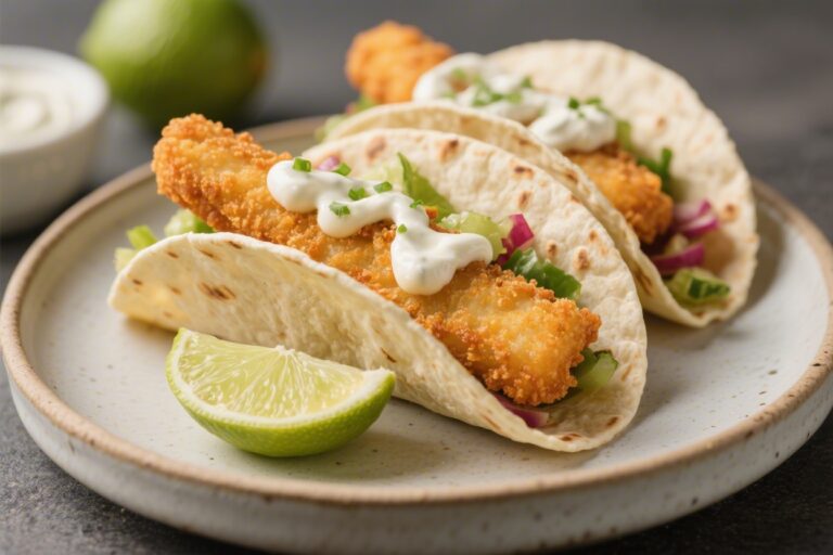 Crispy Fish Stick Tacos With Lime Crema – Easy, Fun, and Family-Friendly