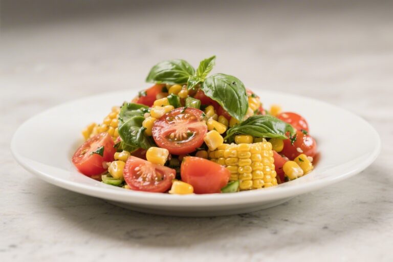 10-Min Corn and Tomato Salad With Basil – Bright, Fresh, and Easy