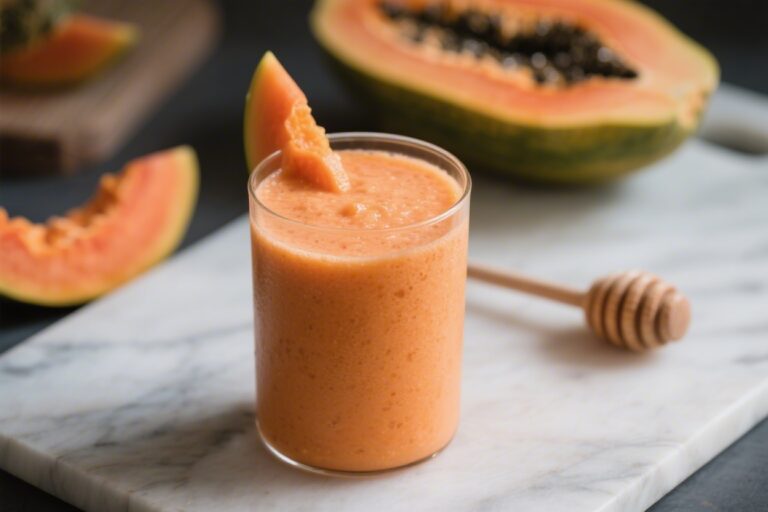 Papaya Honey Smoothie – Bright, Creamy, and Naturally Sweet
