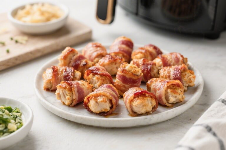 15-Min Bacon-Wrapped Chicken Bites (Air Fryer) – Crispy, Juicy, and Fast